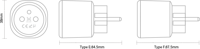 Die Abmessungen des MK105 Bluetooth-Gateways