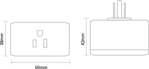 Les dimensions de la passerelle Bluetooth MK110