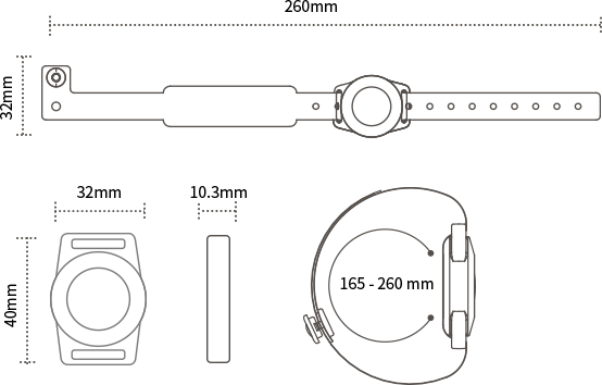 錶帶中嵌入的RFID的大小