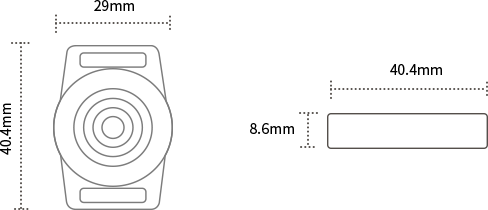 Les dimensions de la balise d'exposition W3