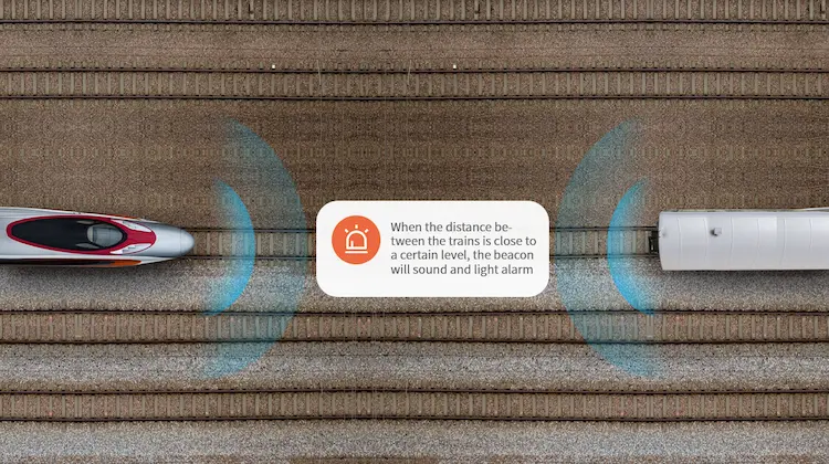 Bluetooth proximity beacons plays a role of anti-collision warning