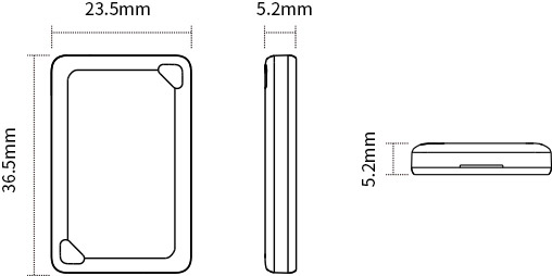 Dimensión de la etiqueta M4 Lite