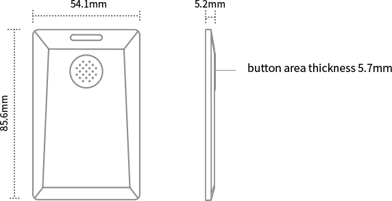 Dimension of H3 Wearable Button