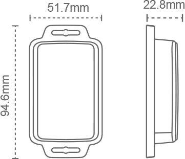 Dimension of M3 mini Asset Tracking Tag
