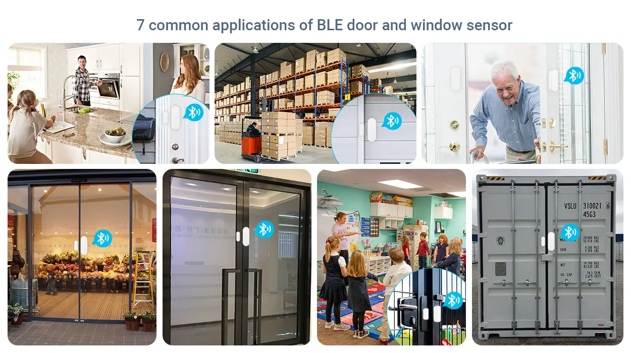 7 Aplicaciones comunes del sensor de puerta y ventana BLE