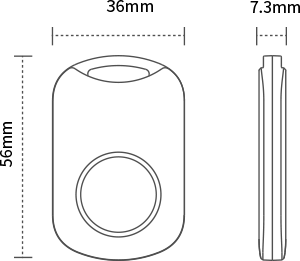 dimensão da etiqueta de identificação do driver H8